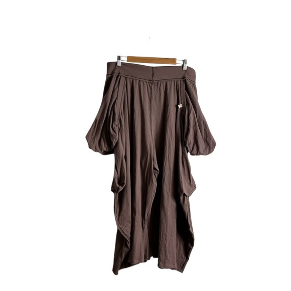 Free People Large Mauve Summer Slumbers Wide Leg Harem Pants Drop-crotch Slouchy - Picture 2 of 8